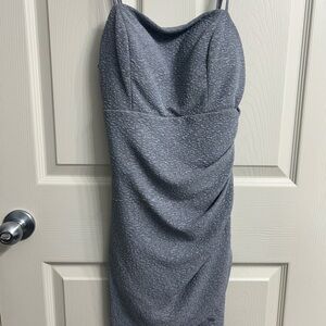 Crystal Doll Strapless Gray Dress